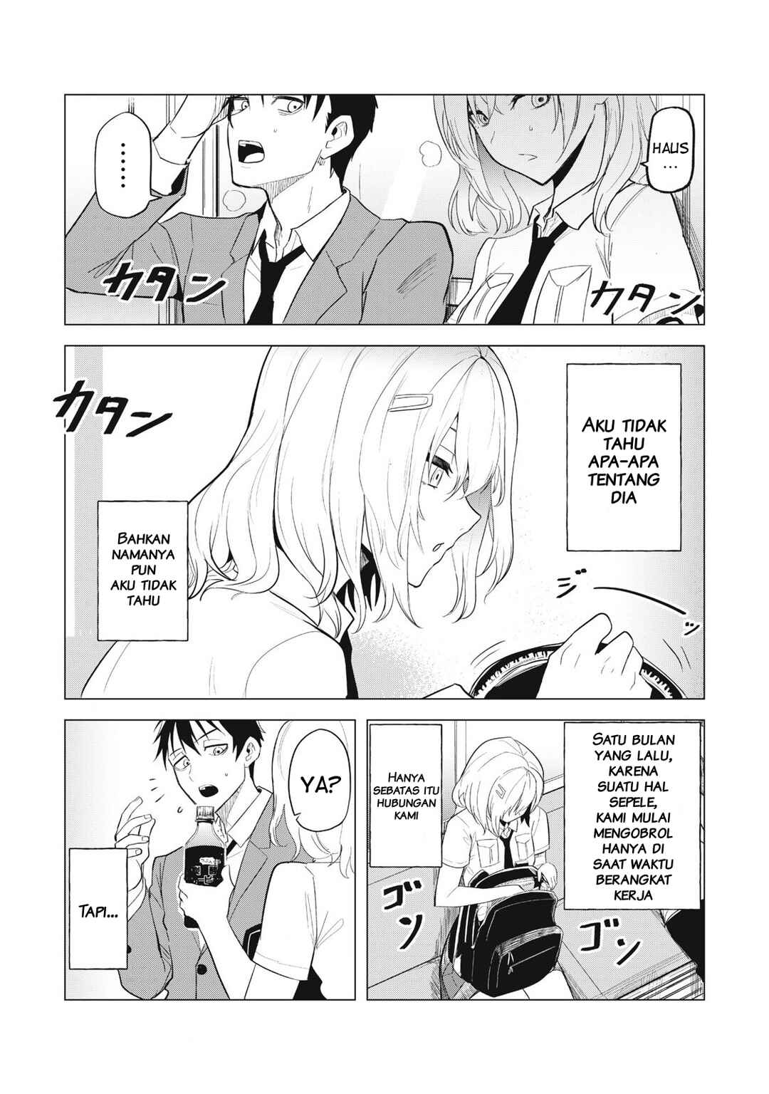 Asa no Tsuukin Densha de, Yatara to Hanashikakete Kuru Joshikousei. Chapter 1 - Page 9