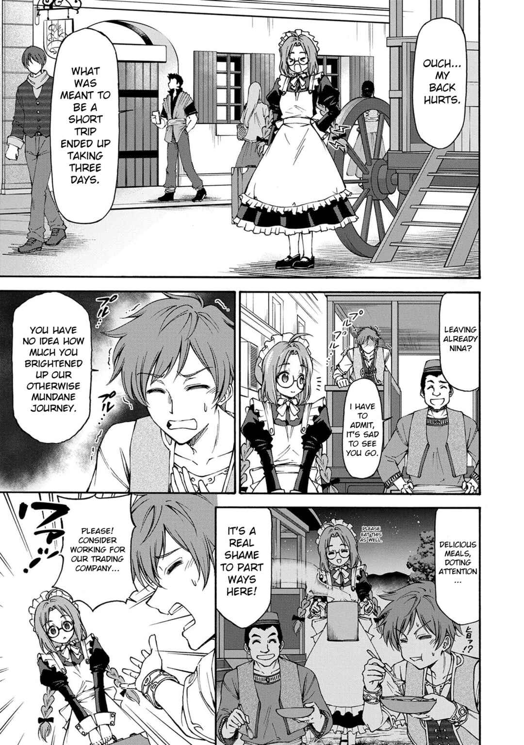 Maid nara Touzen desu. ~Nureginu wo Kiserareta Bannou Maid-san wa Tabi ni Deru Koto ni shimashita.~ Chapter 1 - Page 26