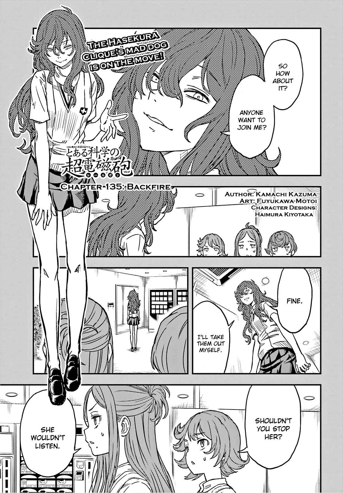 Toaru Majutsu no Index Gaiden: Toaru Kagaku no Railgun Chapter 135 - Page 1