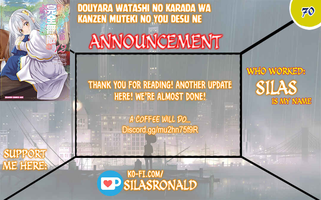 Douyara Watashi no Karada wa Kanzen Muteki no You Desu ne Chapter 70 - Page 1