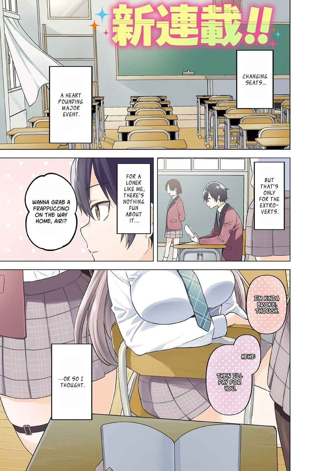 Inkya no Ore ga Sekigae de S-kyuu Bishoujo ni Kakomaretara Himitsu no Kankei ga Hajimatta. Chapter 1 - Page 1