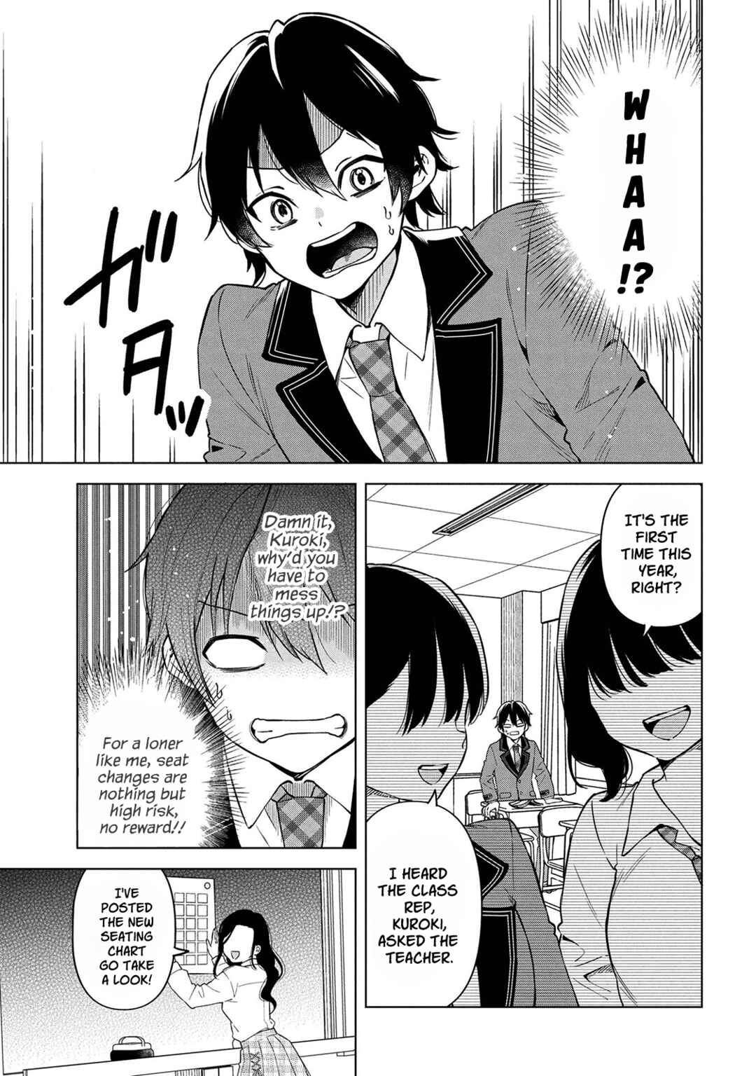 Inkya no Ore ga Sekigae de S-kyuu Bishoujo ni Kakomaretara Himitsu no Kankei ga Hajimatta. Chapter 1 - Page 5