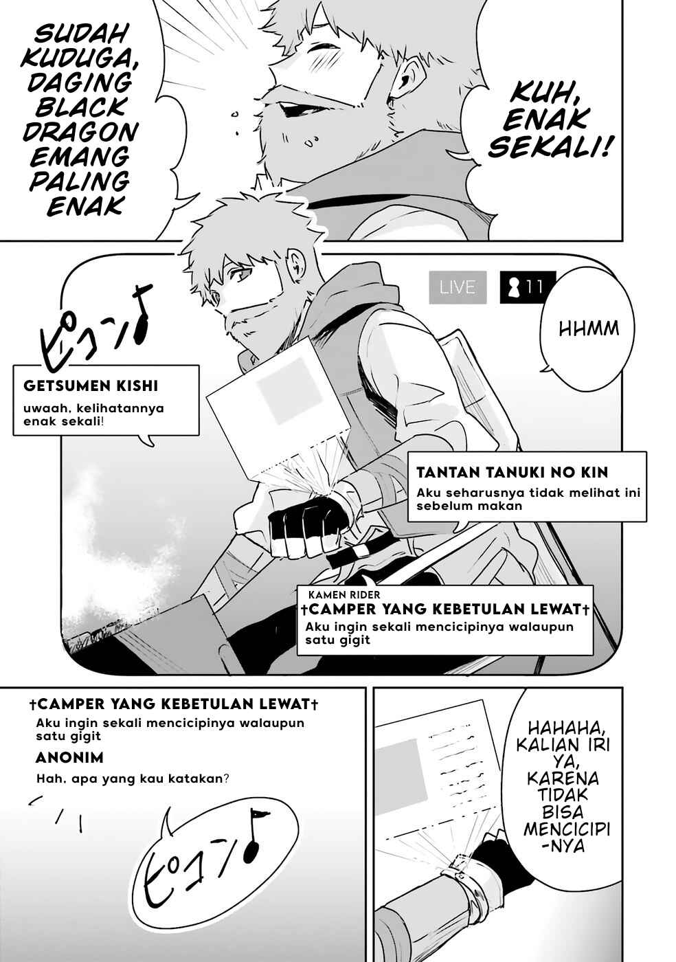Juusho Futei Camper wa Dungeon de Nonbiri to Kurashitai ~Kiken na Shinsou Monster mo Ore ni Totte wa Shokuzai desu~ Chapter 1 - Page 8