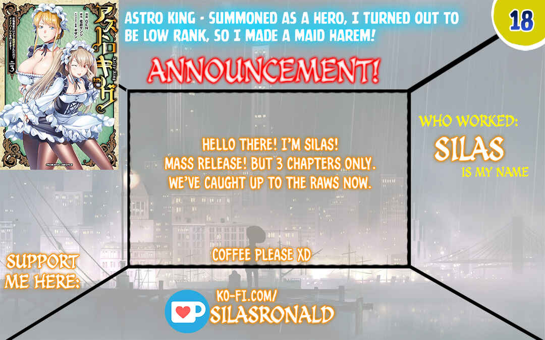 Astro King: Shoukan Yuusha dakedo Kakyuu Nintei Sareta node Maid Harem o Tsukurimasu! Chapter 18 - Page 1