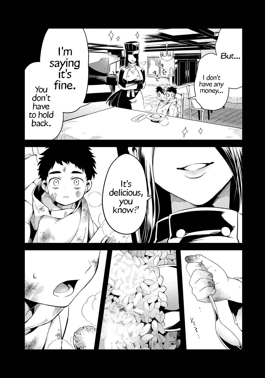 Tsuihousha Shokudou e Youkoso! ~Saikyou Party o Tsuihousareta Ryourinin (Lv. 99) wa, Inaka de Nengan no Boukensha Shokudou o Hirakimasu!~ Chapter 12 - Page 8