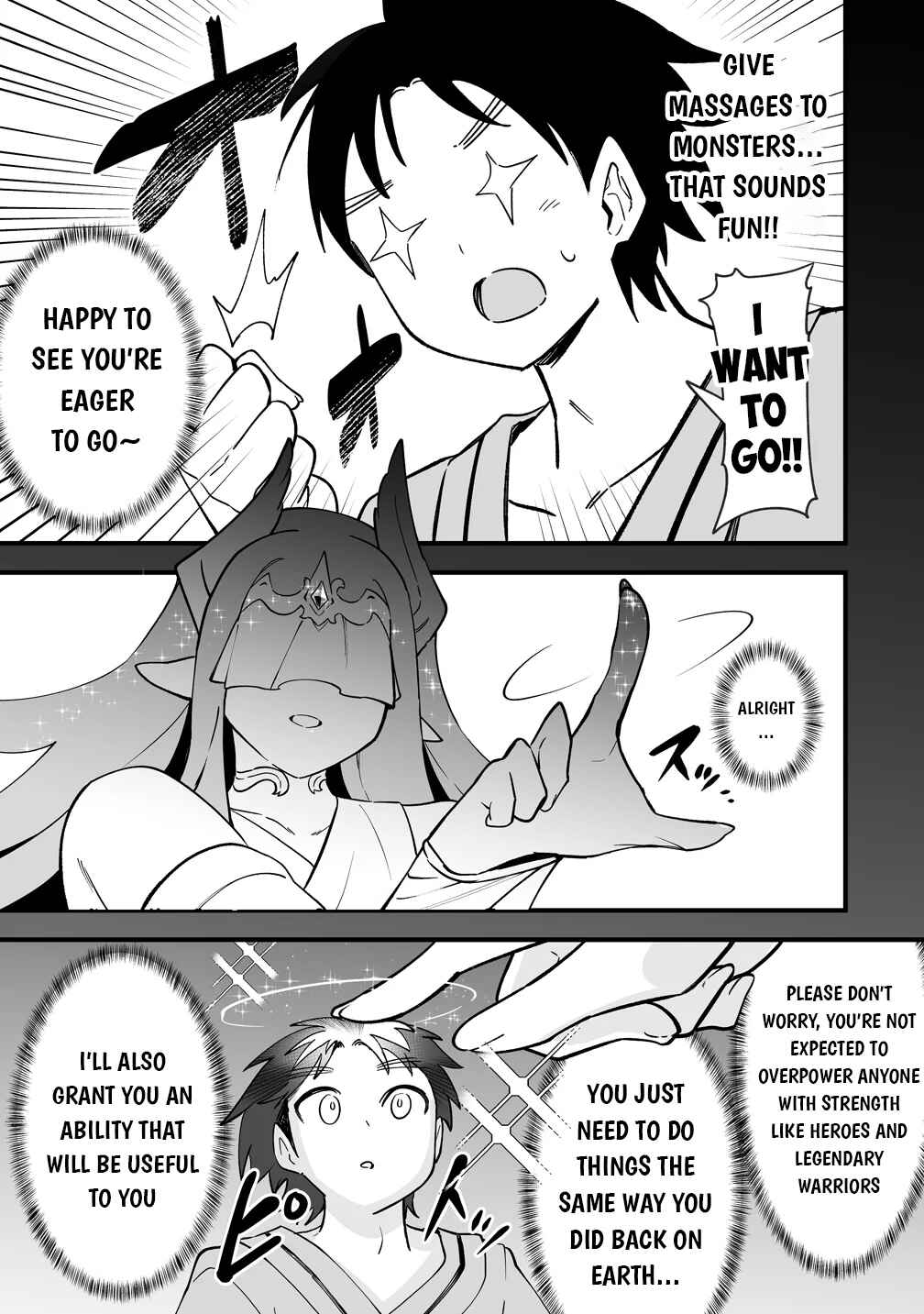 Isekai Harem Massage - Kami no Shiatsu de Nayameru Monster Musume-tachi wo Momihogusu! Chapter 2 - Page 13