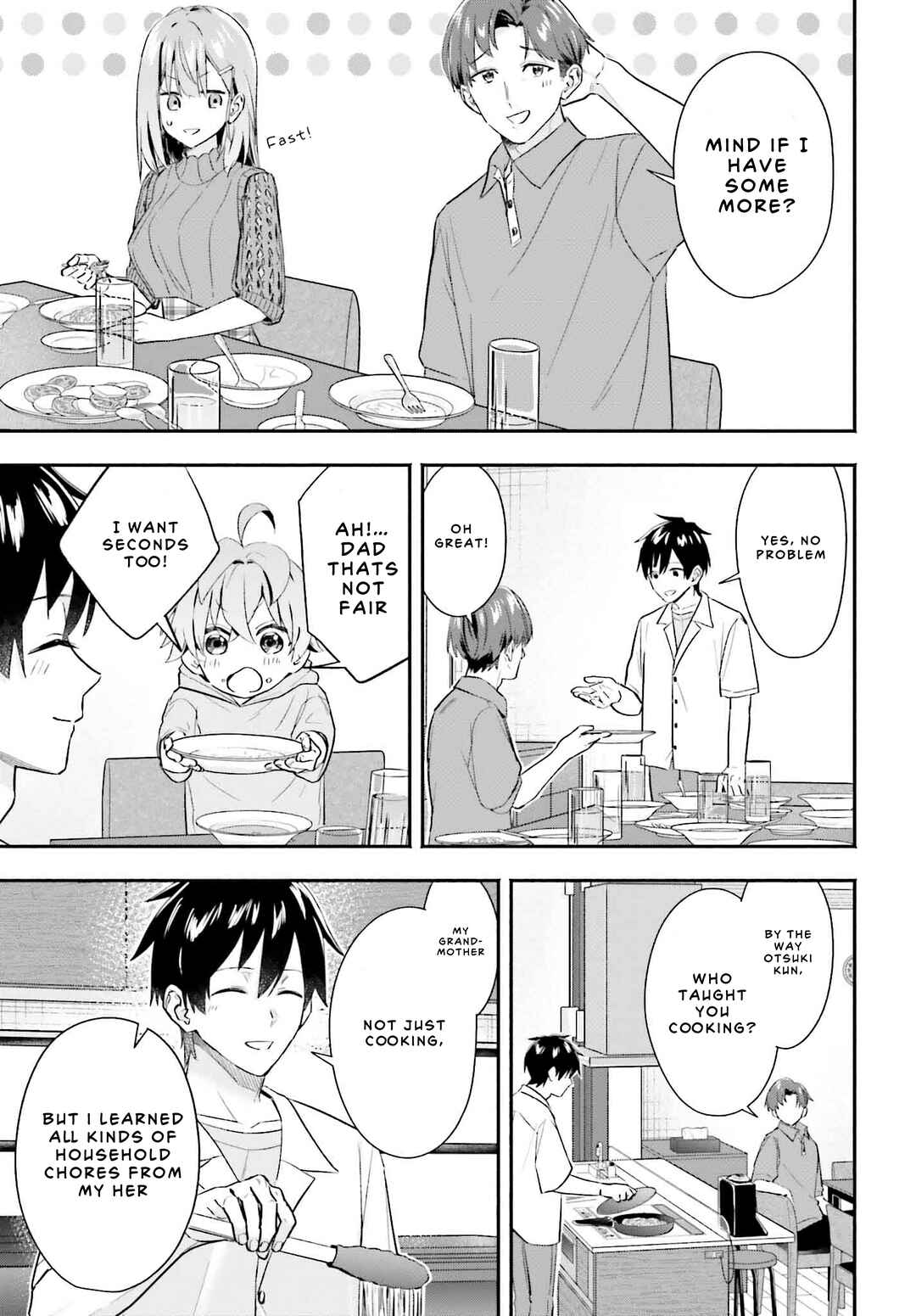 Kaji Daikou no Arubaito wo Hajimetara Gakuen Ichi no Bishoujo no Kazoku ni Kiniirarechaimashita. Chapter 5.2 - Page 11