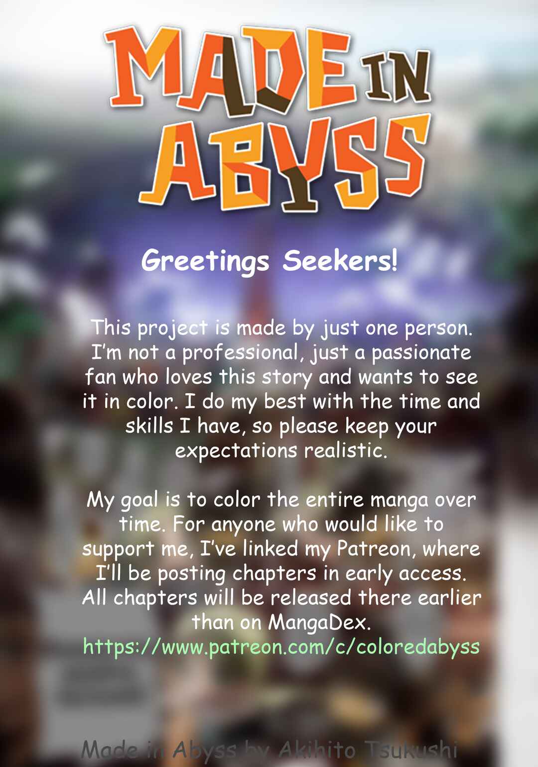 Made In Abyss (Fan Colored) Chapter 7 - Page 1
