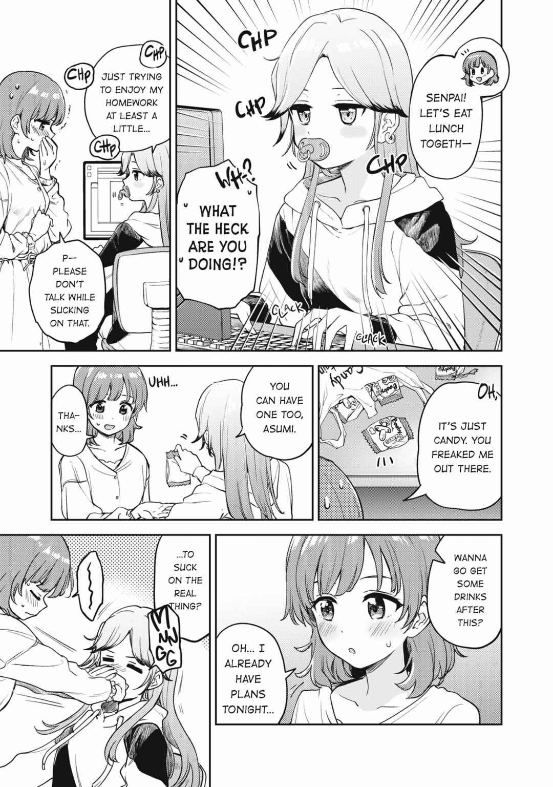 Asumi-chan wa Les Fuuzoku ni Kyoumi ga Arimasu! Chapter 10.1 - Page 1