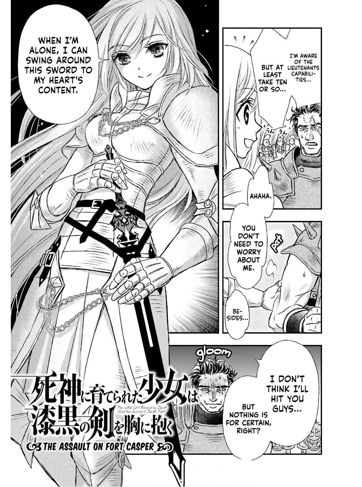 Shinigami ni Sodaterareta Shoujo wa Shikkoku no Tsurugi o Mune ni Idaku Chapter 13 - Page 4