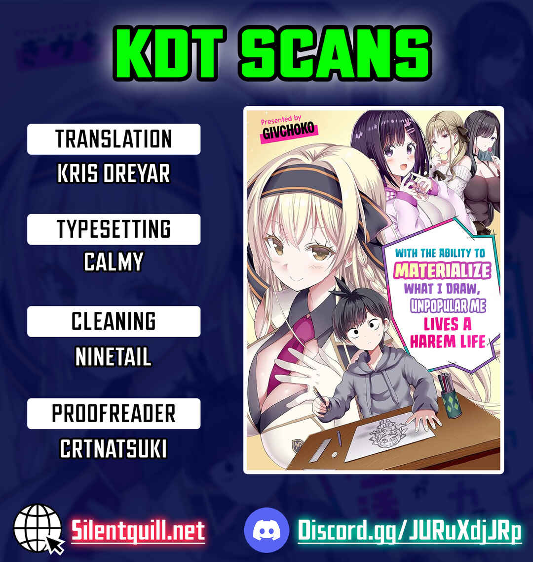 Kaita Mono o Jittaika Suru Nouryoku de Motenai Ore ga Harem Seikatsu Chapter 3 - Page 1