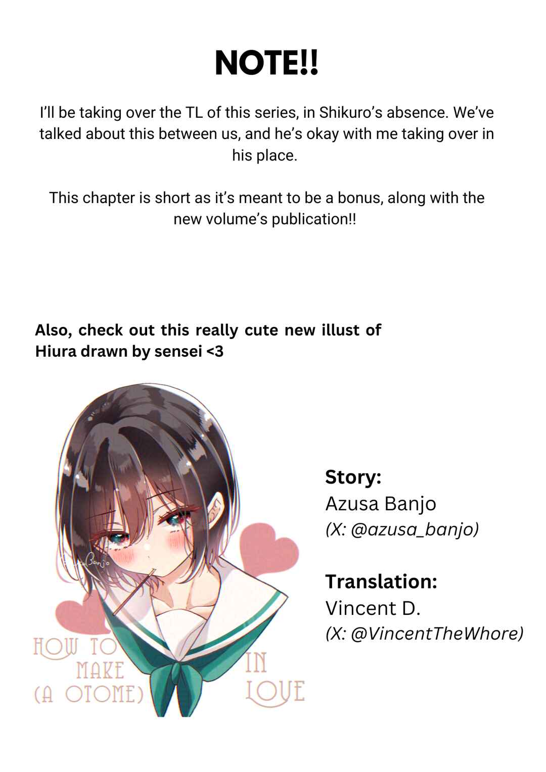 Koisuru (Otome) no Tsukurikata Chapter 90.5 - Page 1