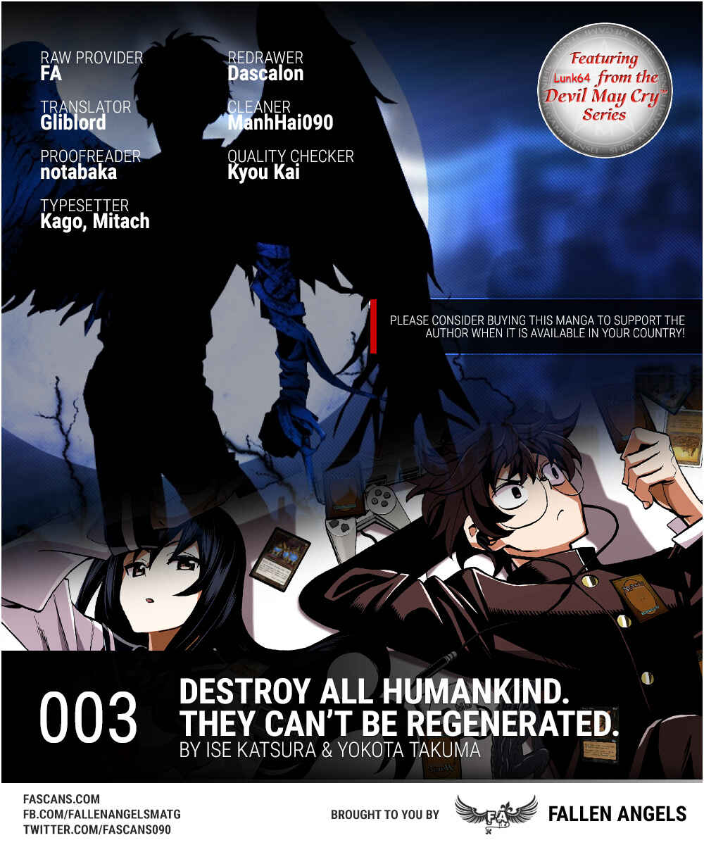 Subete no Jinrui wo Hakai Suru. Sorera wa Saisei Dekinai. Chapter 3 - Page 1