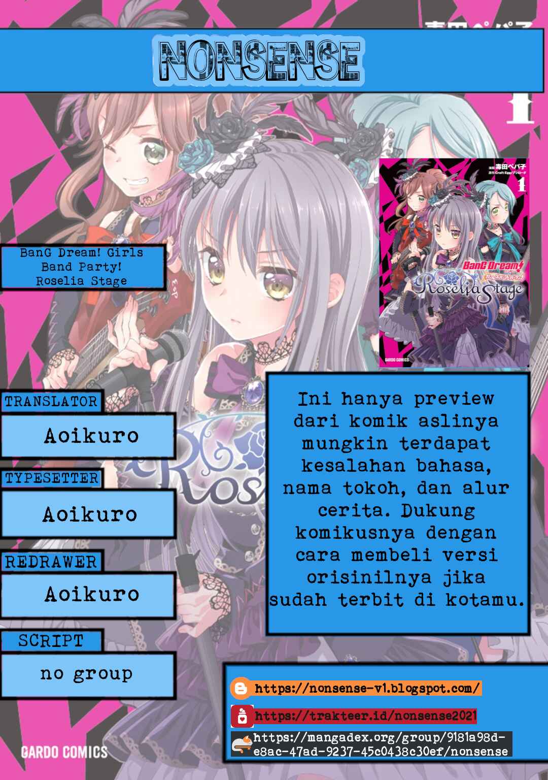 BanG Dream! Girls Band Party! Roselia Stage Chapter 2 - Page 1
