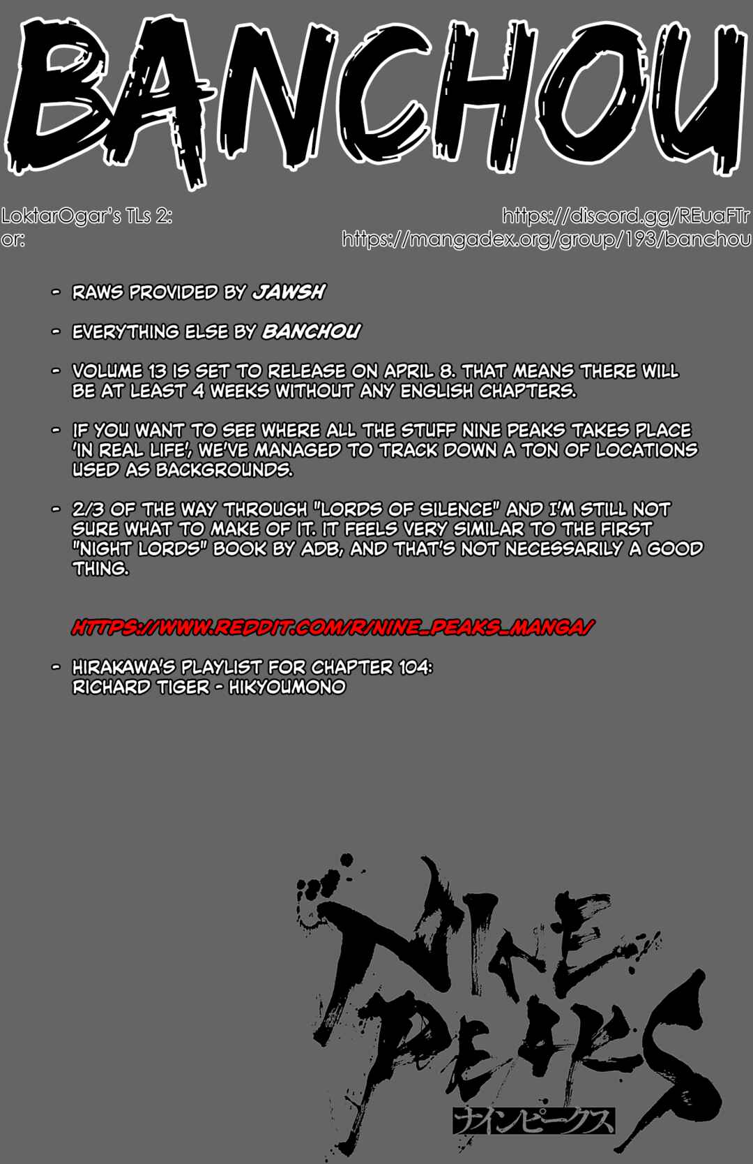 Nine Peaks Chapter 104 - Page 1