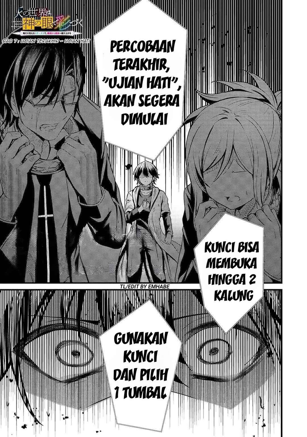 Hai no Sekai wa Kami-no-me de Irodoku: Ore dake Mieru Status de, Saijaku kara Saikyou e Kageagaru Chapter 7 - Page 2