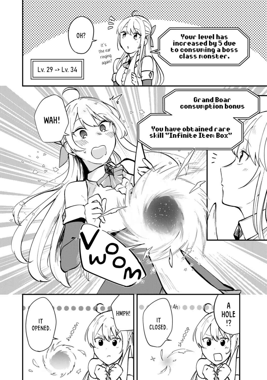 [Pakupaku desu wa] Tsuihou Sareta Ojou-sama no "Monster wo Taberu Hodo Tsuyoku Naru" Skill wa, 1-shoku de 1 Level Up Suru Zendai Mimon no Saikyou Skill deshita. 3-nichi de Jinrui Saikyou ni Narimashita wa! Chapter 4 - Page 4
