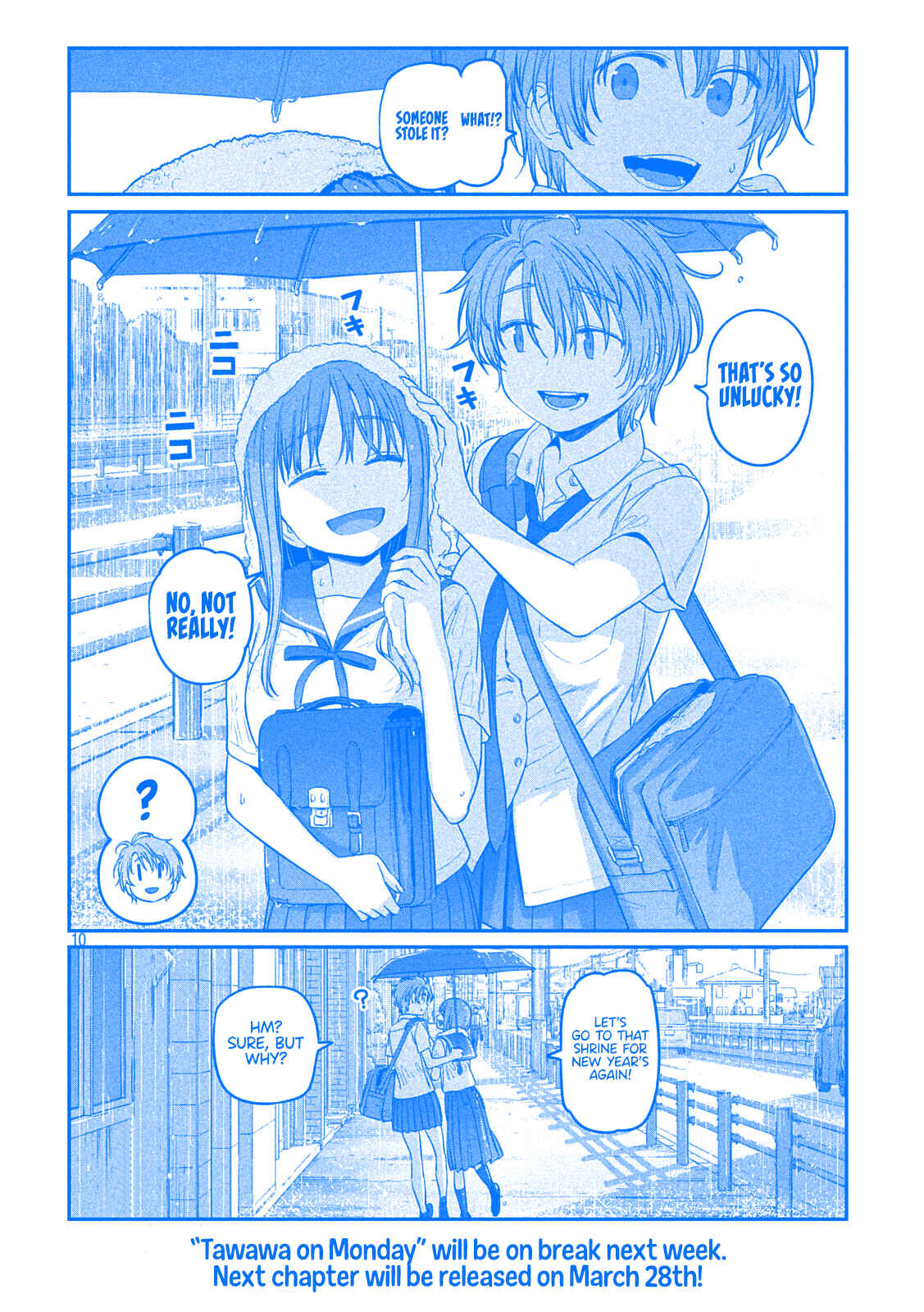 Getsuyoubi no Tawawa (Blue) (Fan Colored) Chapter 42 - Page 10