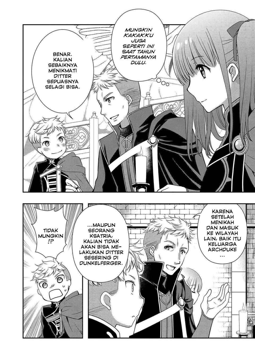 Honzuki no Gekokujou: Hannerōre no Kizoku-in Gonensei Ichi - Koishite Mitai O'hime-sama Chapter 4 - Page 2