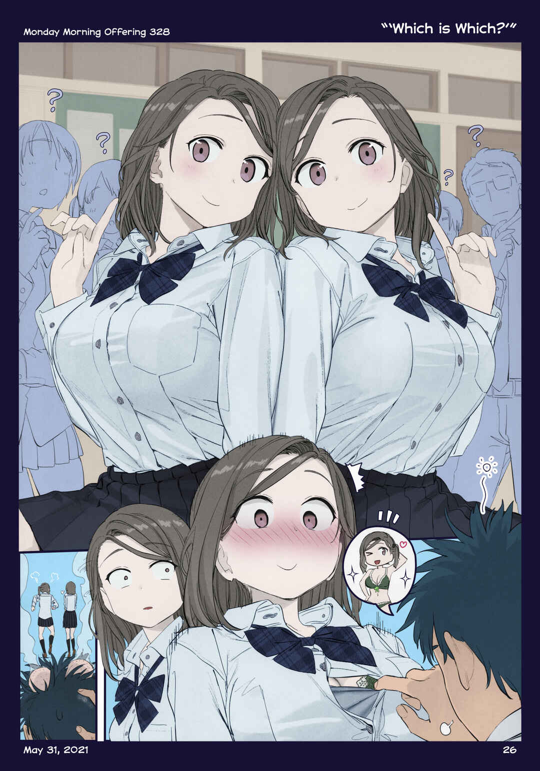 Getsuyoubi no Tawawa (Twitter Webcomic) (Fan Colored) Chapter 38 - Page 27