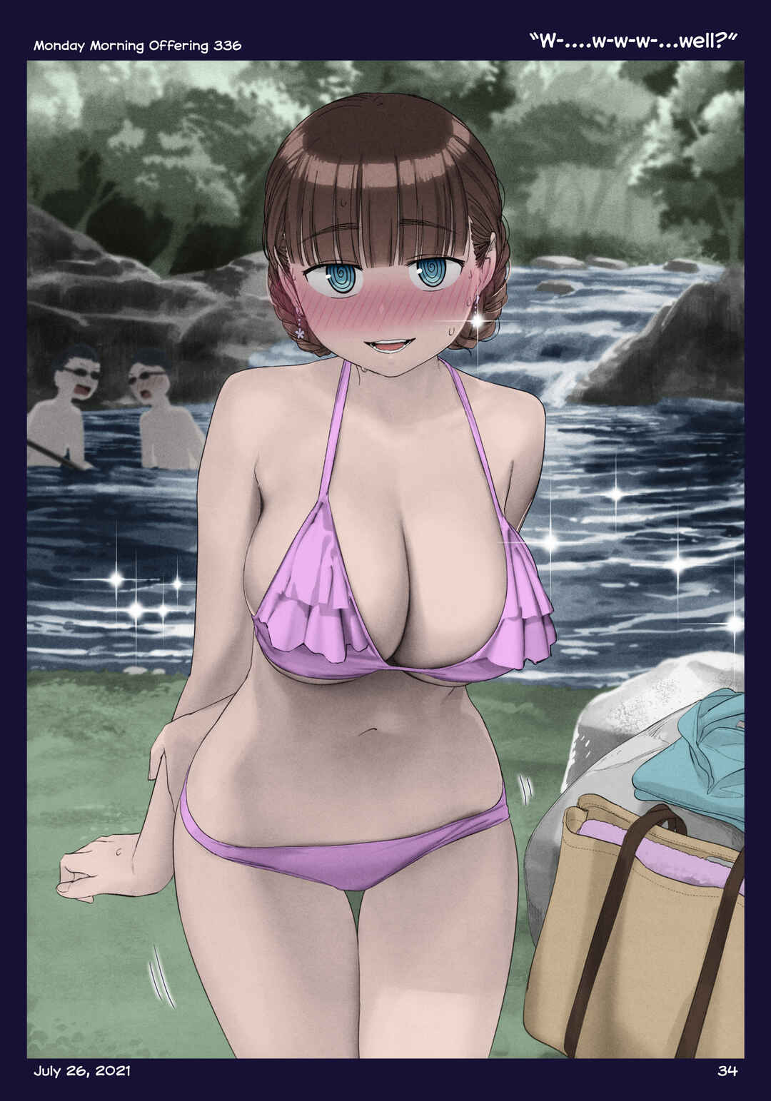 Getsuyoubi no Tawawa (Twitter Webcomic) (Fan Colored) Chapter 38 - Page 35