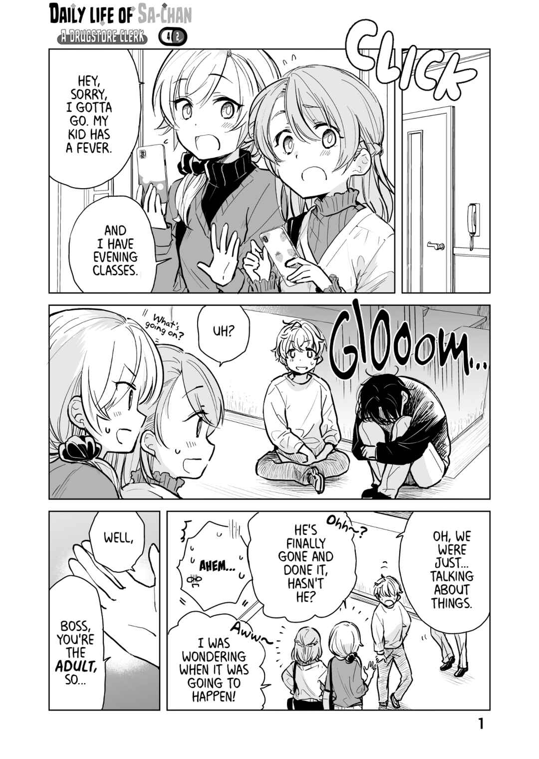 Drugstore Ten'in Sacchan no Nichijou Chapter 42 - Page 1