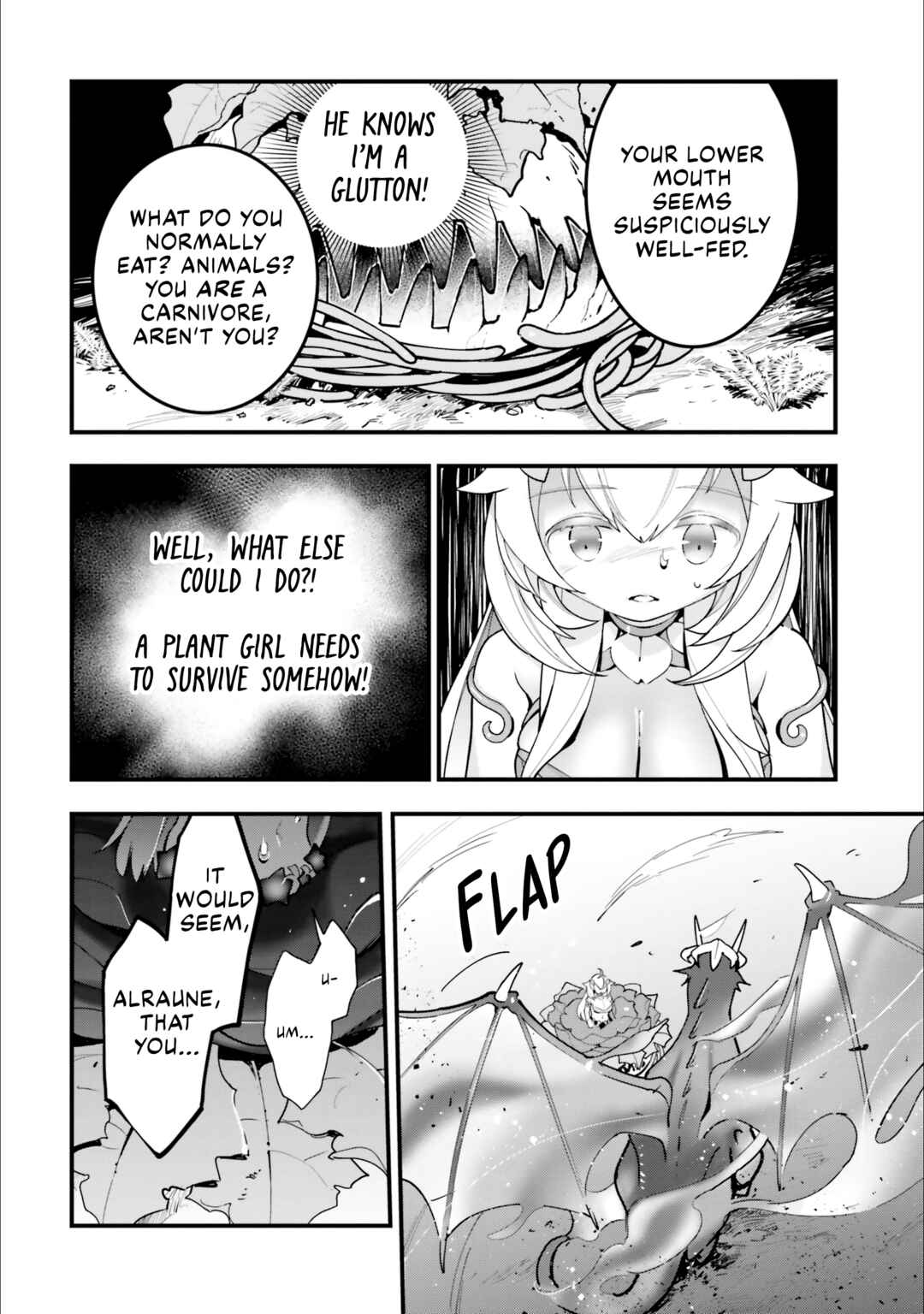 Shokubutsu Monster Musume Nikki: Seijo datta Watashi ga Uragirareta Hate ni Alraune ni Tensei Shite Shimatta node, kore kara wa Kougousei o Shinagara Shizuka ni Shokubutsu Life o Sugoshimasu Chapter 14 - Page 13