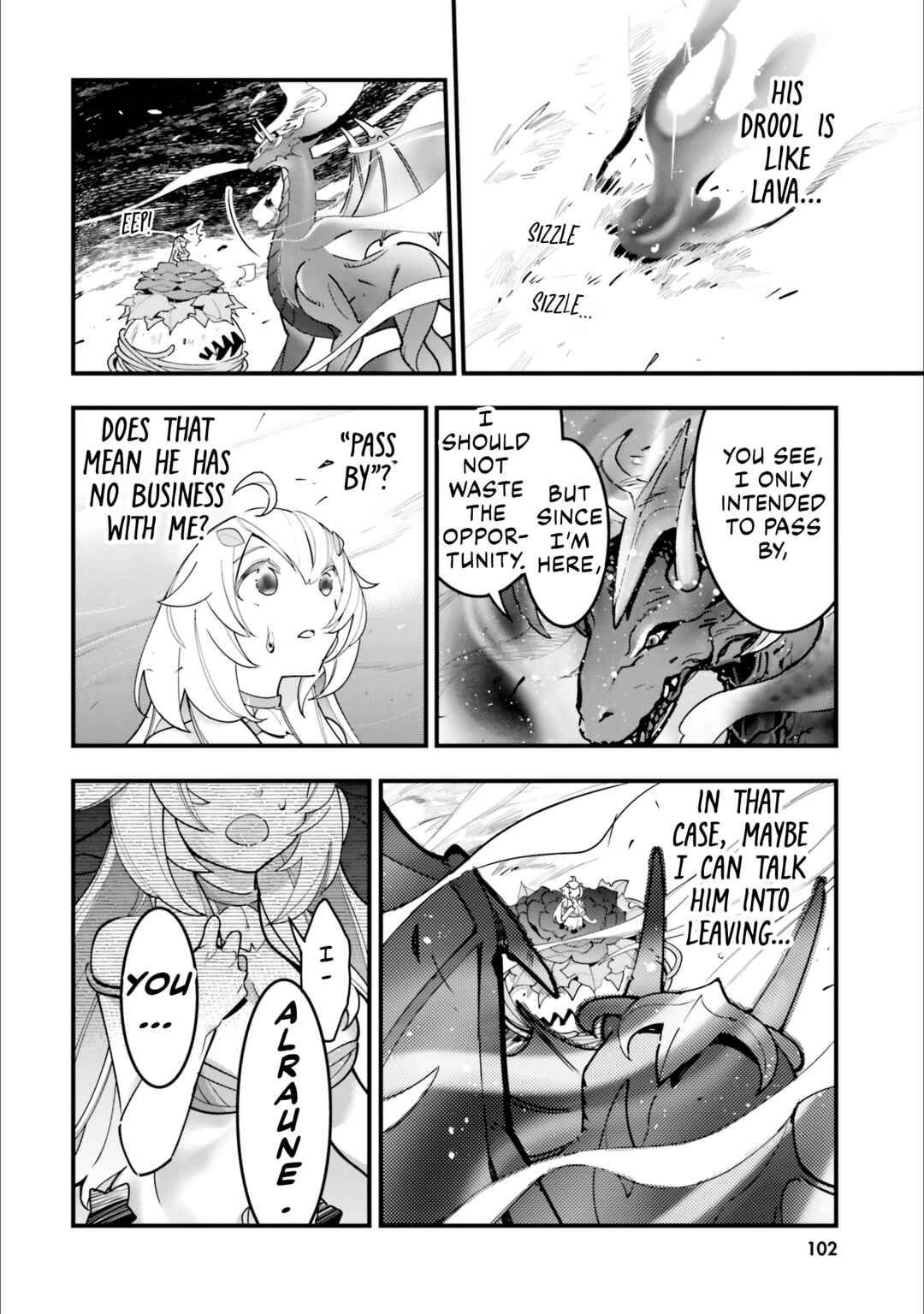 Shokubutsu Monster Musume Nikki: Seijo datta Watashi ga Uragirareta Hate ni Alraune ni Tensei Shite Shimatta node, kore kara wa Kougousei o Shinagara Shizuka ni Shokubutsu Life o Sugoshimasu Chapter 14 - Page 5