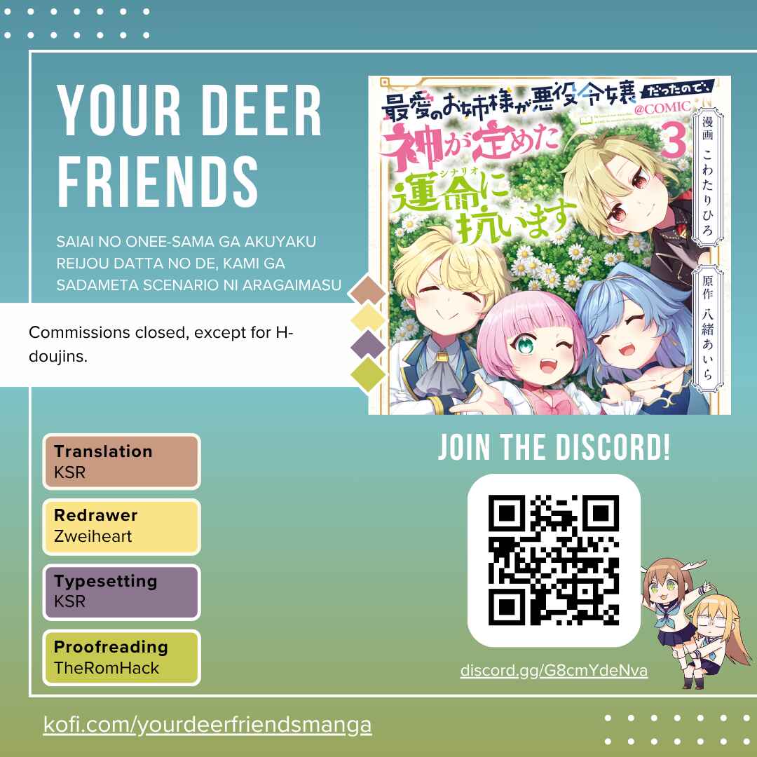 Saiai no Onee-sama ga Akuyaku Reijou datta no de, Kami ga Sadameta Scenario ni Aragaimasu Chapter 12 - Page 1