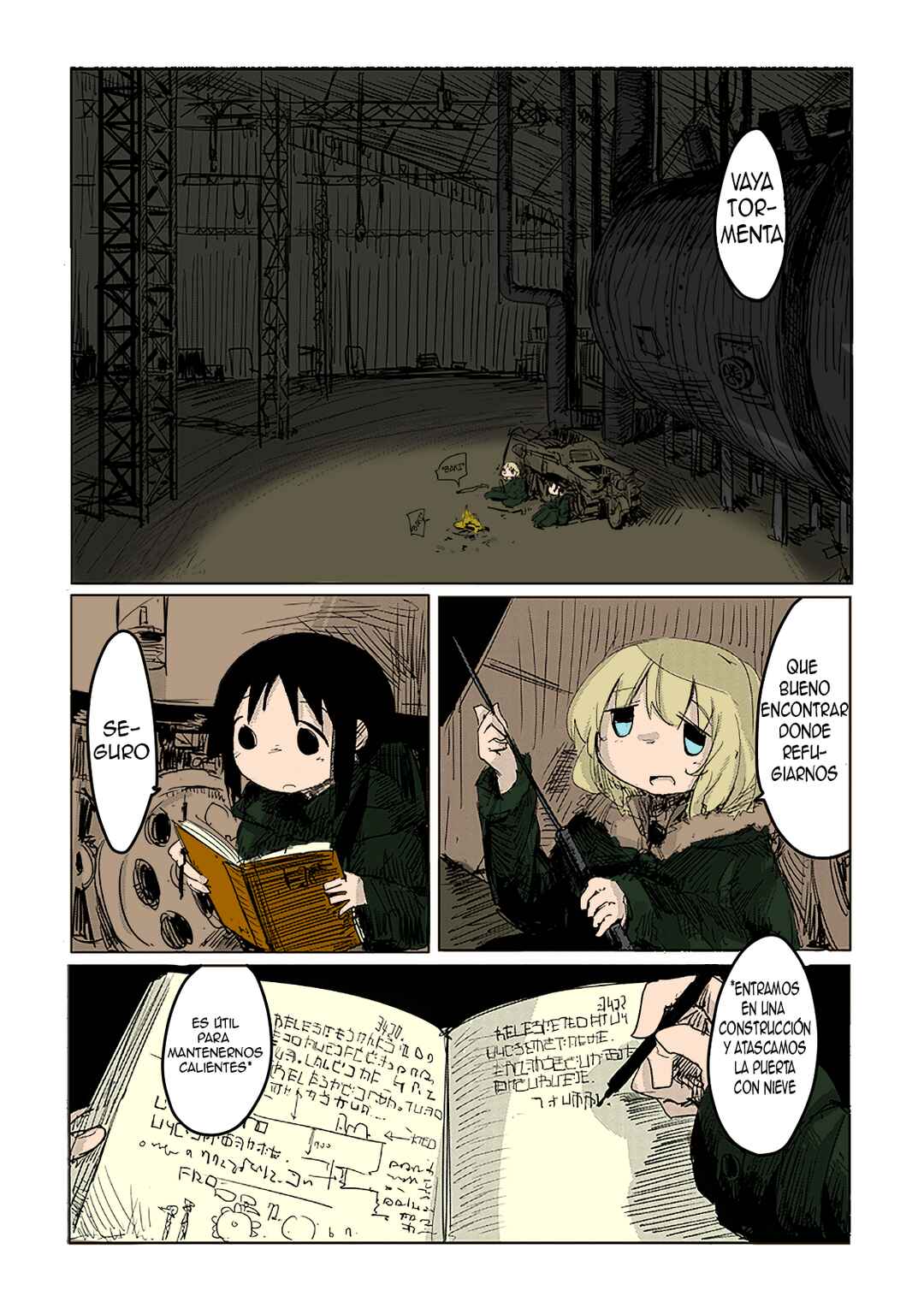 Shoujo Shuumatsu Ryokou (Fan Colored) Chapter 3 - Page 2