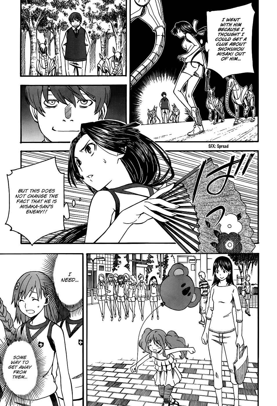 Toaru Majutsu no Index Gaiden: Toaru Kagaku no Railgun Chapter 50 - Page 15