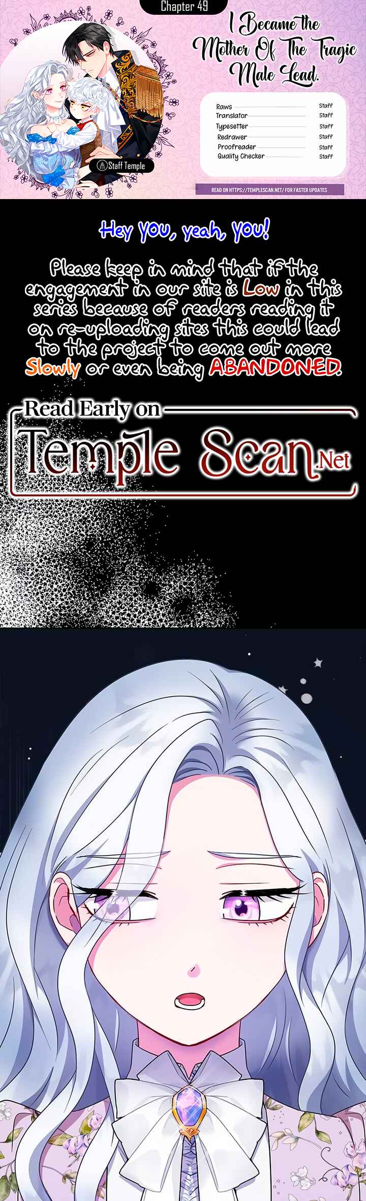 I Became the Mother of the Evil Male Lead Chapter 49 - Page 1