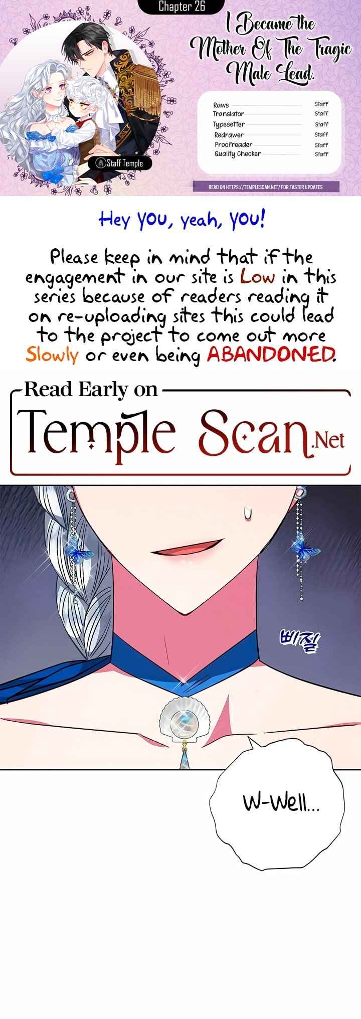 I Became the Mother of the Evil Male Lead Chapter 26 - Page 1