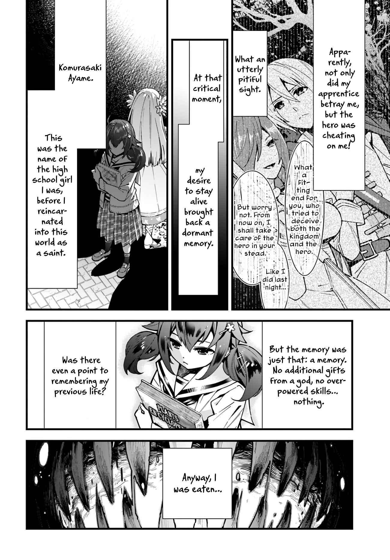 Shokubutsu Monster Musume Nikki: Seijo datta Watashi ga Uragirareta Hate ni Alraune ni Tensei Shite Shimatta node, kore kara wa Kougousei o Shinagara Shizuka ni Shokubutsu Life o Sugoshimasu Chapter 1 - Page 11