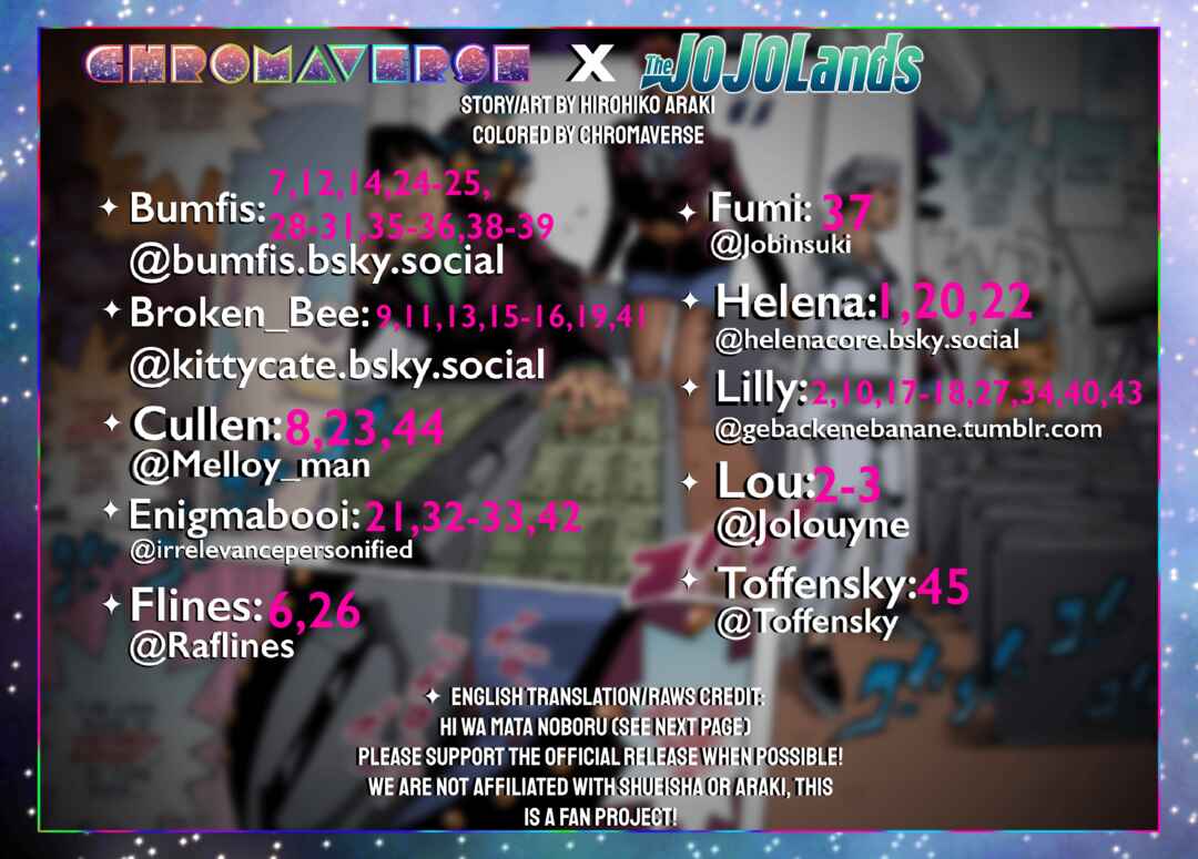 JoJo's Bizarre Adventure Part 9 - The JOJOLands (Fan-Colored) Chapter 24 - Page 43
