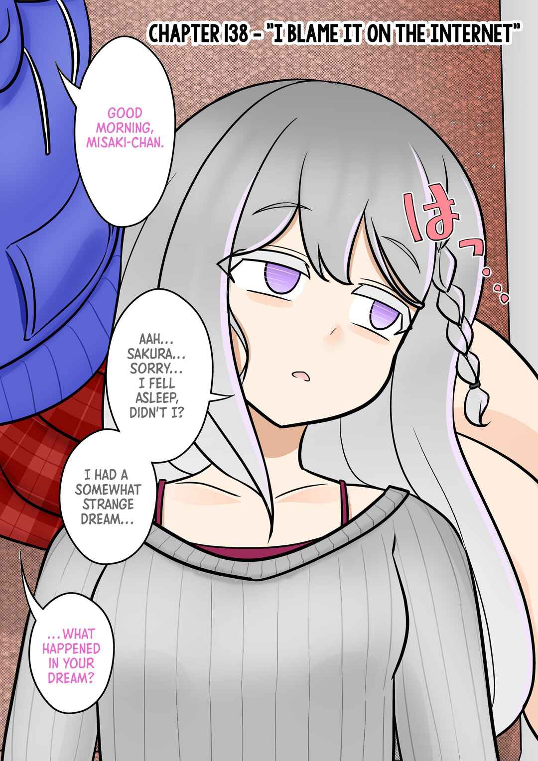 Danjo-hi 1:39 no Heikou Sekai wa Omoi no Hoka Futsuu (Fan Colored) Chapter 138 - Page 1