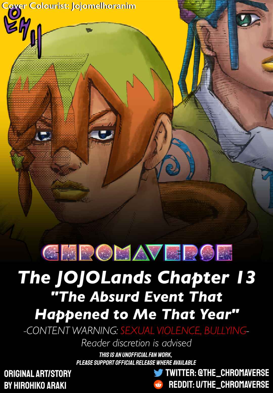 JoJo's Bizarre Adventure Part 9 - The JOJOLands (Fan-Colored) Chapter 13 - Page 1