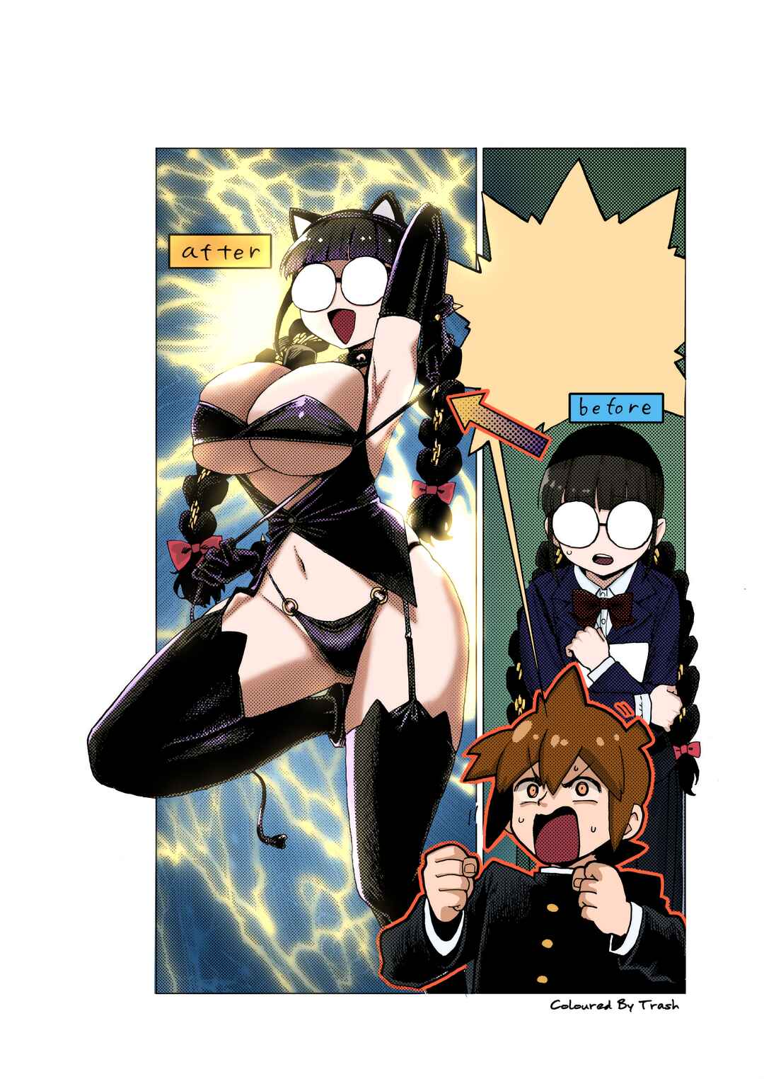 Jimi Megane Iinchō ga Koi no Tame ni Kādo Gēmu de Kakusei Suru Hanashi Chapter ? - Page 35