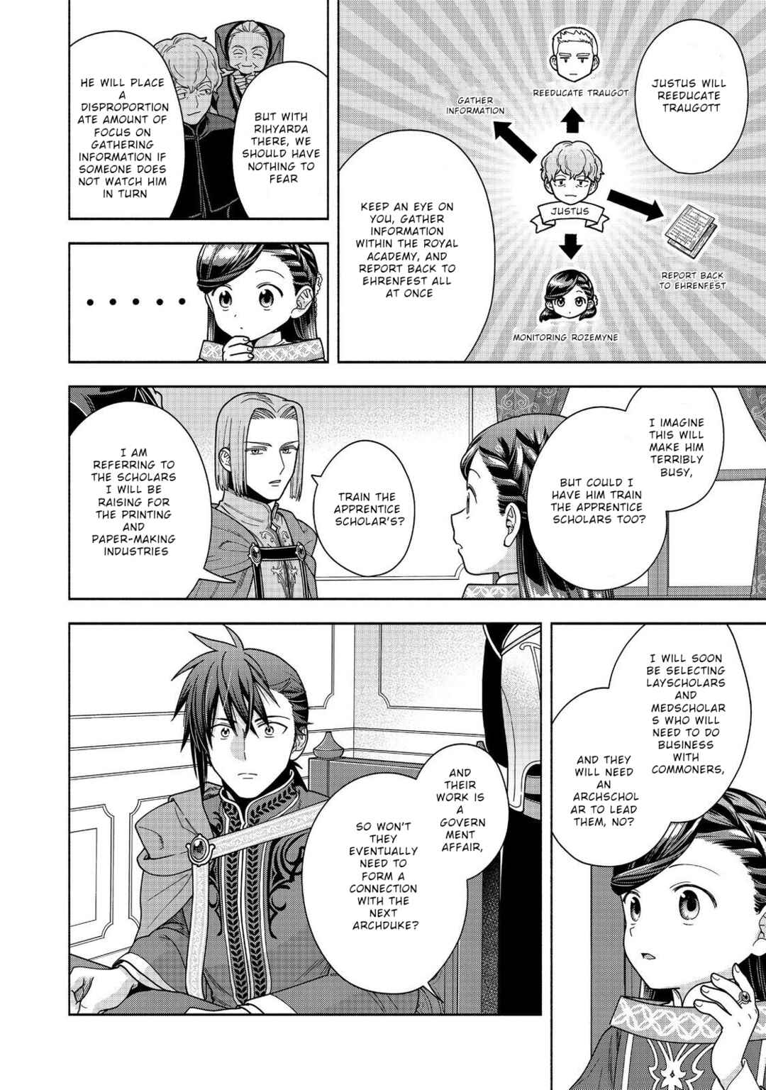 Honzuki no Gekokujou: Shisho ni Naru tame ni wa Shudan o Erandeiraremasen—Dai-4 Bu: Kizokuin no Toshokan o Sukuitai! Chapter 50 - Page 22