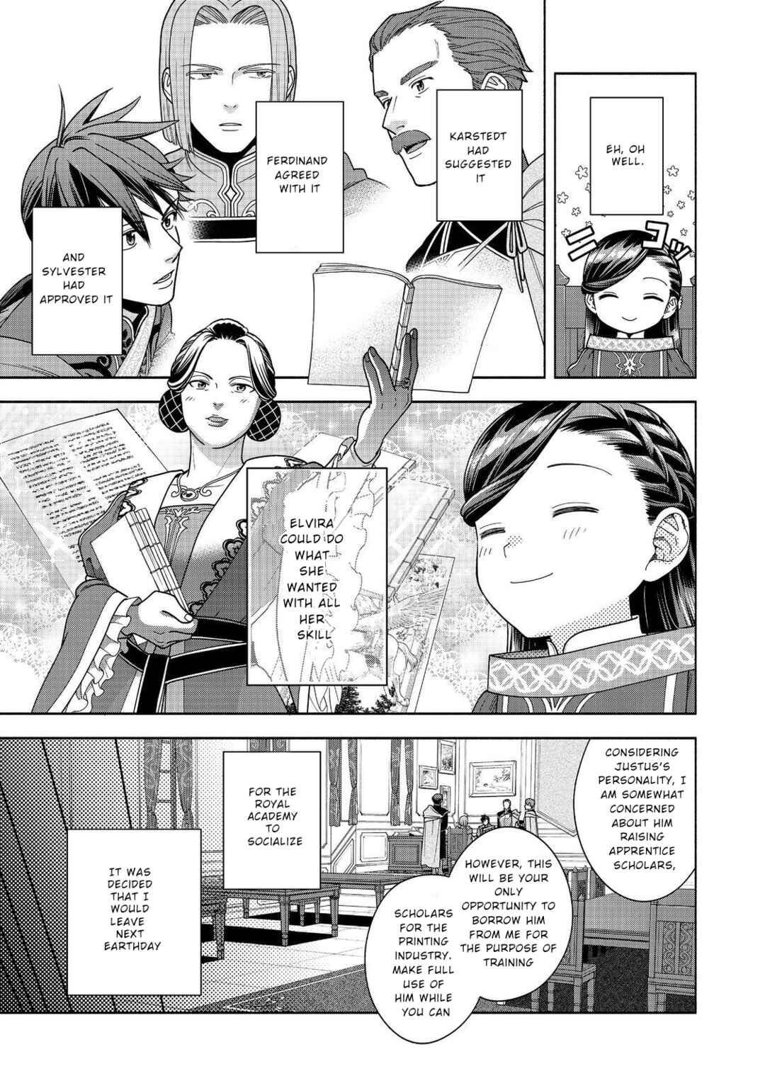 Honzuki no Gekokujou: Shisho ni Naru tame ni wa Shudan o Erandeiraremasen—Dai-4 Bu: Kizokuin no Toshokan o Sukuitai! Chapter 50 - Page 25