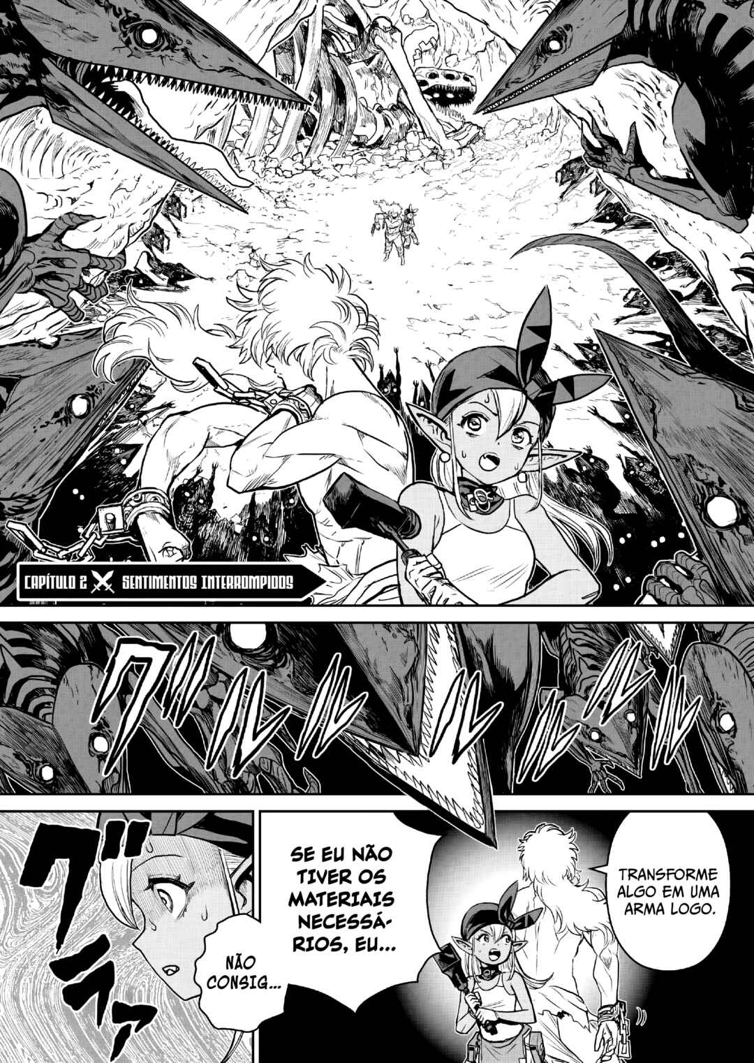 Abandoned: Tsuyosugite Buki ga Kowareru Yuusha to Buki Shokunin no Elf Chapter 2 - Page 1