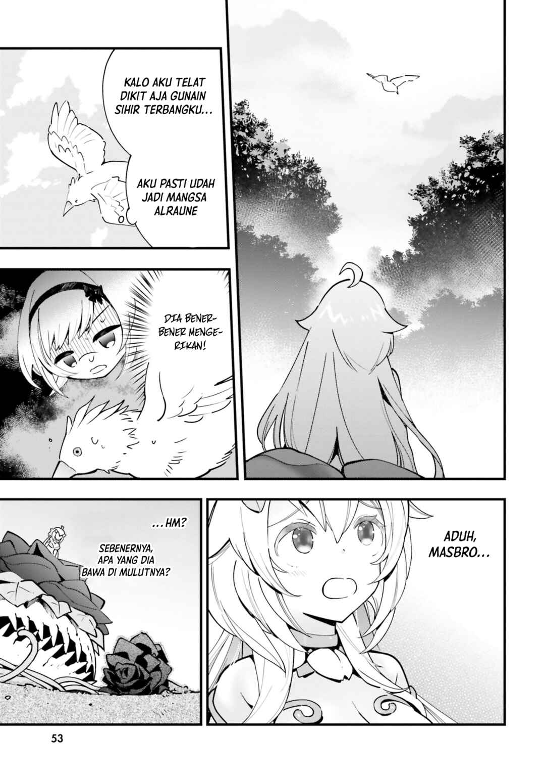 Shokubutsu Monster Musume Nikki: Seijo datta Watashi ga Uragirareta Hate ni Alraune ni Tensei Shite Shimatta node, kore kara wa Kougousei o Shinagara Shizuka ni Shokubutsu Life o Sugoshimasu Chapter 7 - Page 22
