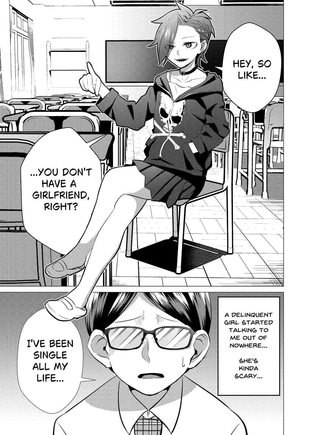 Yankee-chan ga Jimi Megane ni Koisuru Hanashi Chapter 2 - Page 1