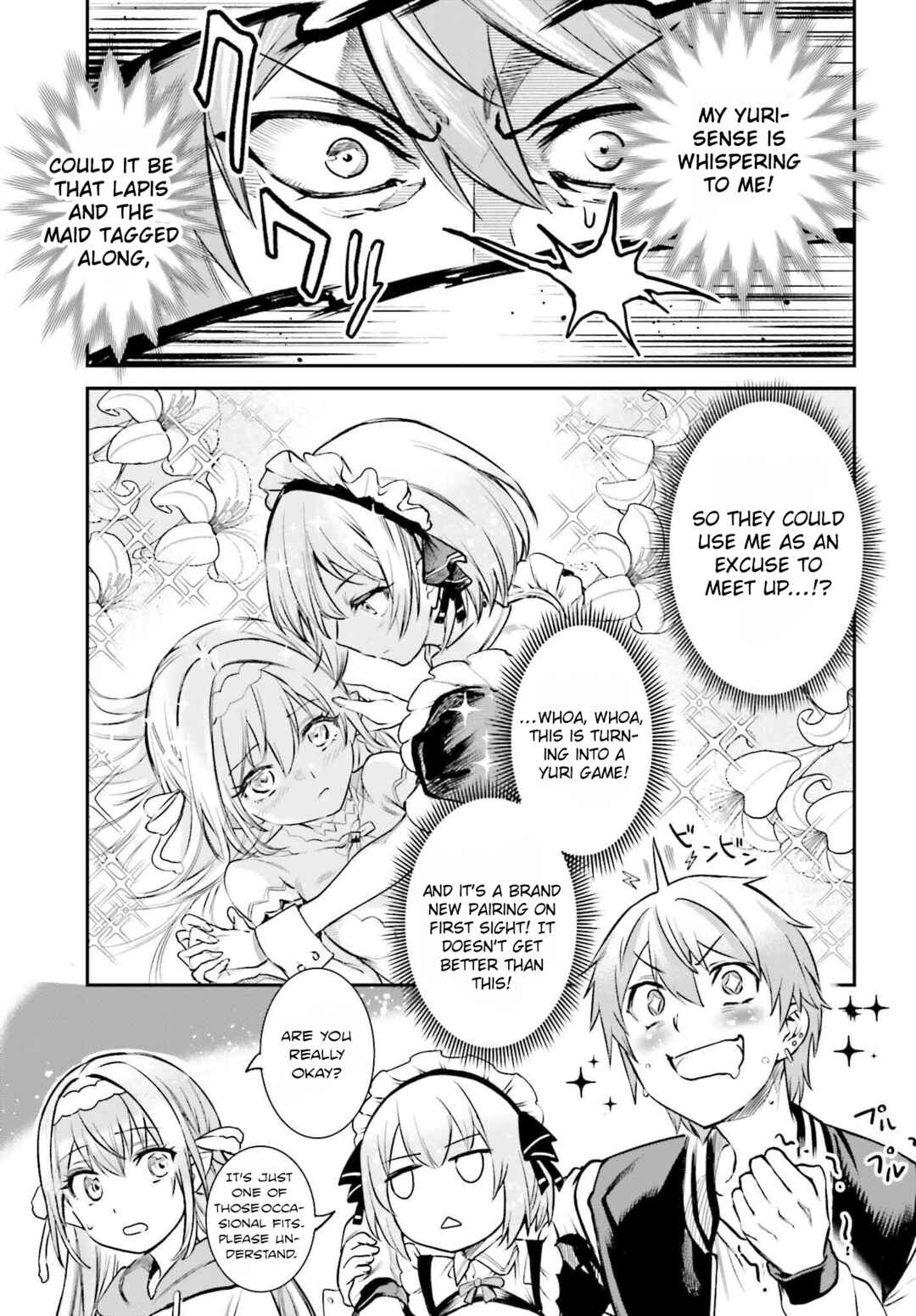 Danshi Kinsei Game Sekai de Ore ga Yaru Beki Yuiitsu no Koto: Yuri no Aida ni Hasamaru Otoko Toshite Tensei Shite Shimaimashita Chapter 2 - Page 35