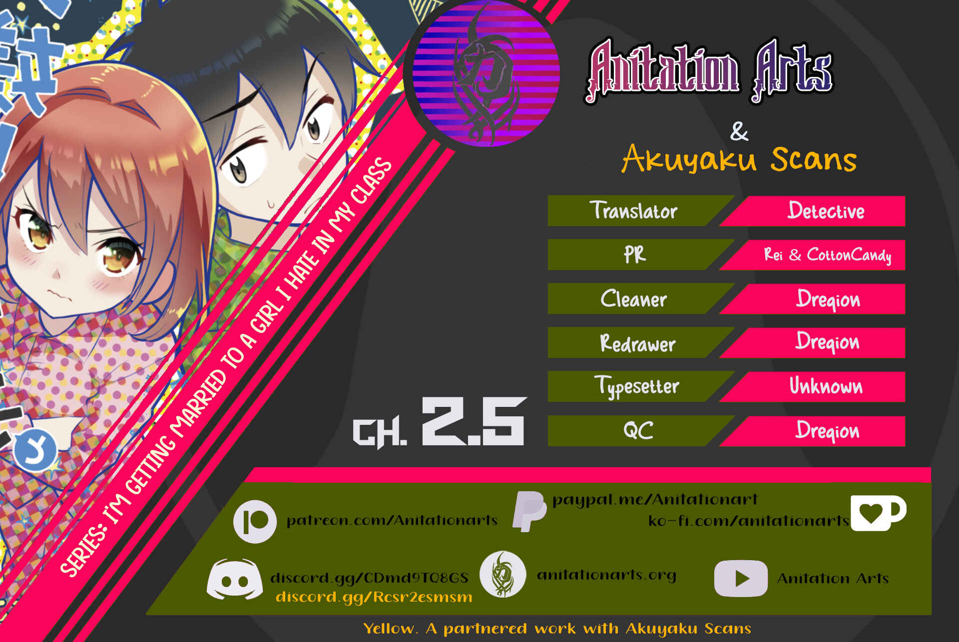 Class no Daikirai na Joshi to Kekkon Suru Koto ni Natta. Chapter 2.2 - Page 1