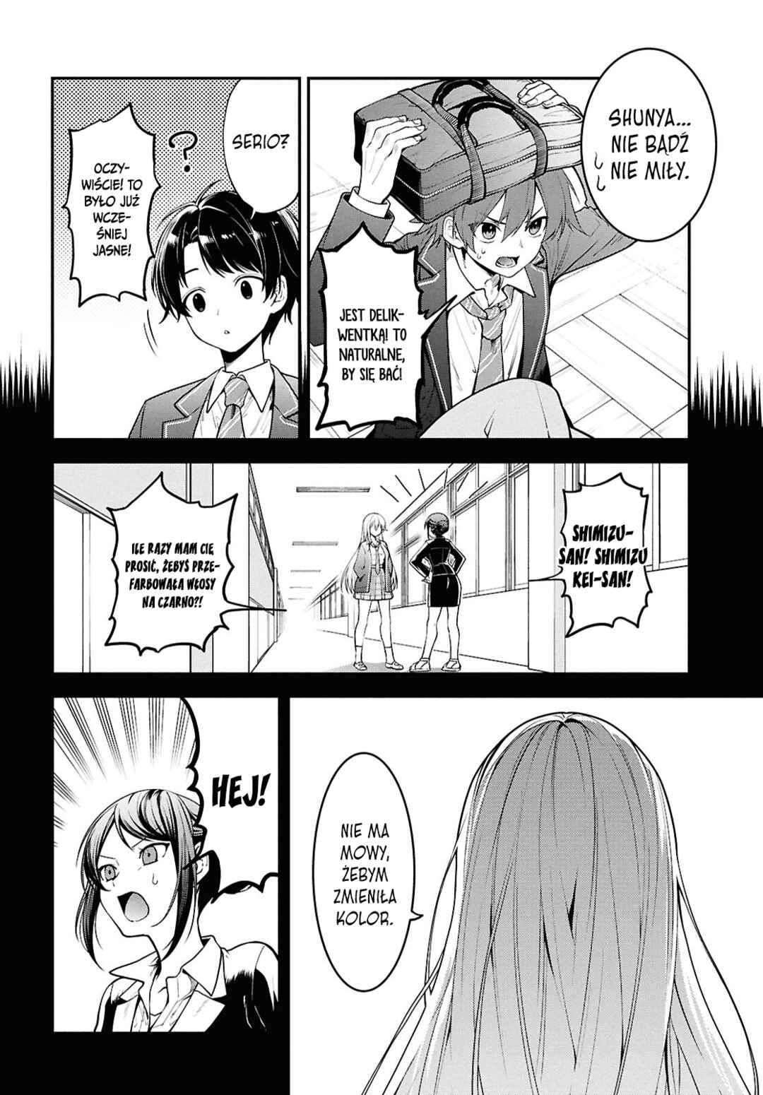 Tonari no Seki no Yankee Shimizu-san ga Kami wo Kuroku Sometekita Chapter 1 - Page 4