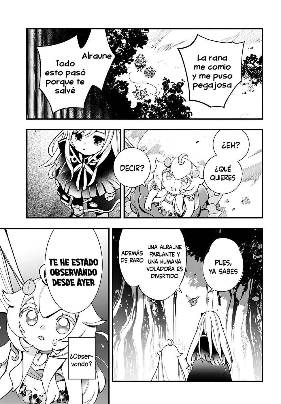 Shokubutsu Monster Musume Nikki: Seijo datta Watashi ga Uragirareta Hate ni Alraune ni Tensei Shite Shimatta node, kore kara wa Kougousei o Shinagara Shizuka ni Shokubutsu Life o Sugoshimasu Chapter 18 - Page 7