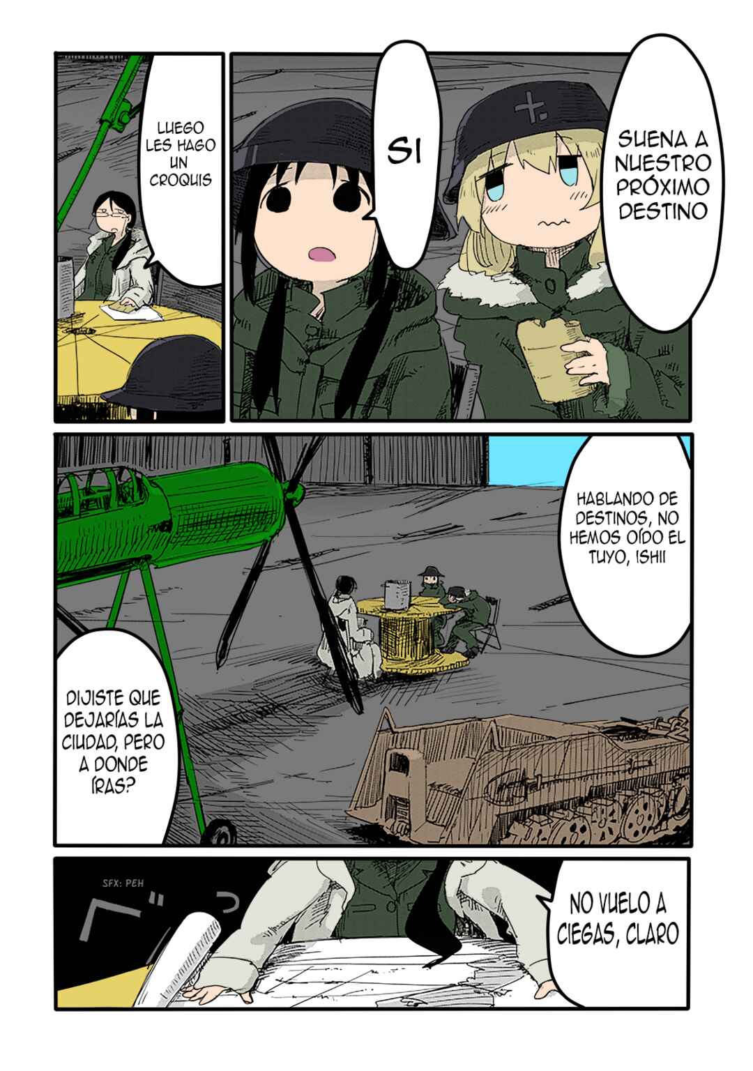 Shoujo Shuumatsu Ryokou (Fan Colored) Chapter 14 - Page 4