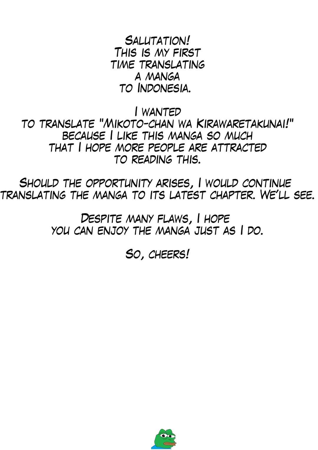 Mikoto-chan wa Kirawaretakunai! Chapter 3 - Page 1