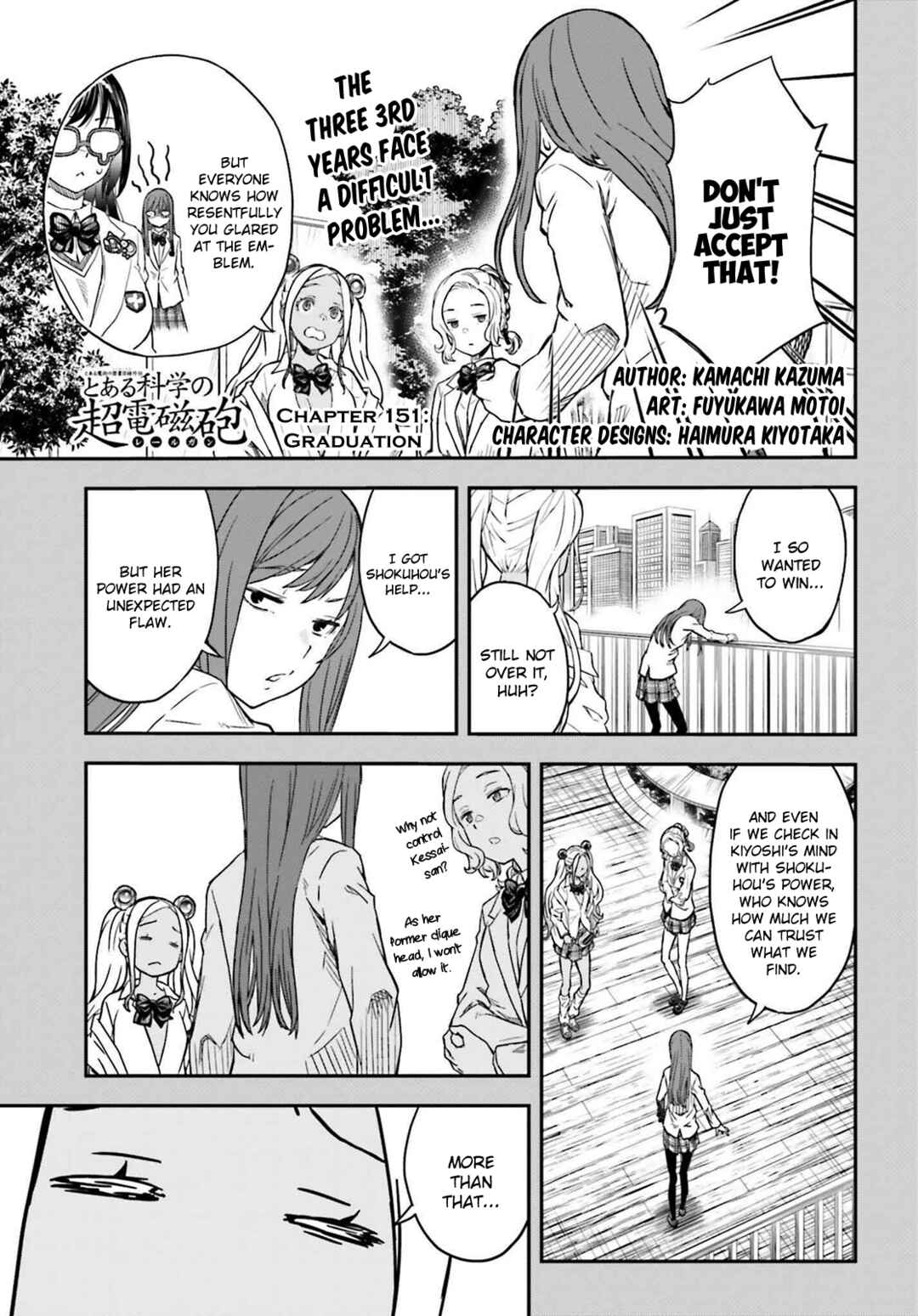 Toaru Majutsu no Index Gaiden: Toaru Kagaku no Railgun Chapter 151 - Page 1